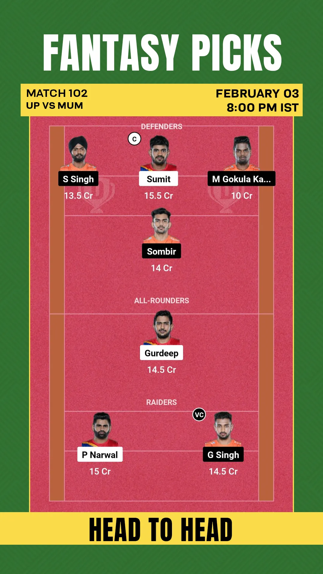 UP vs MUM Dream11