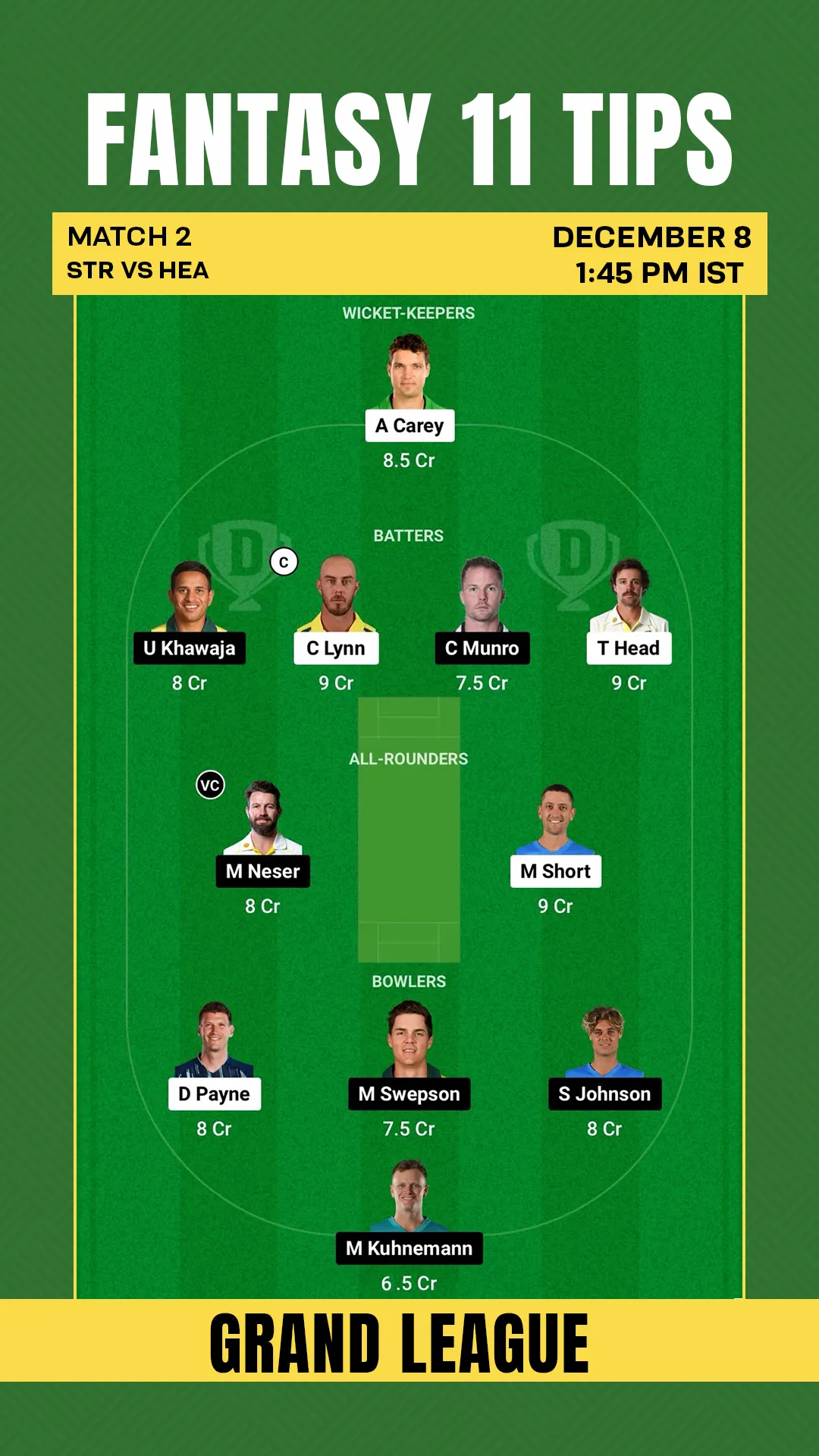 STR vs HEA Dream11