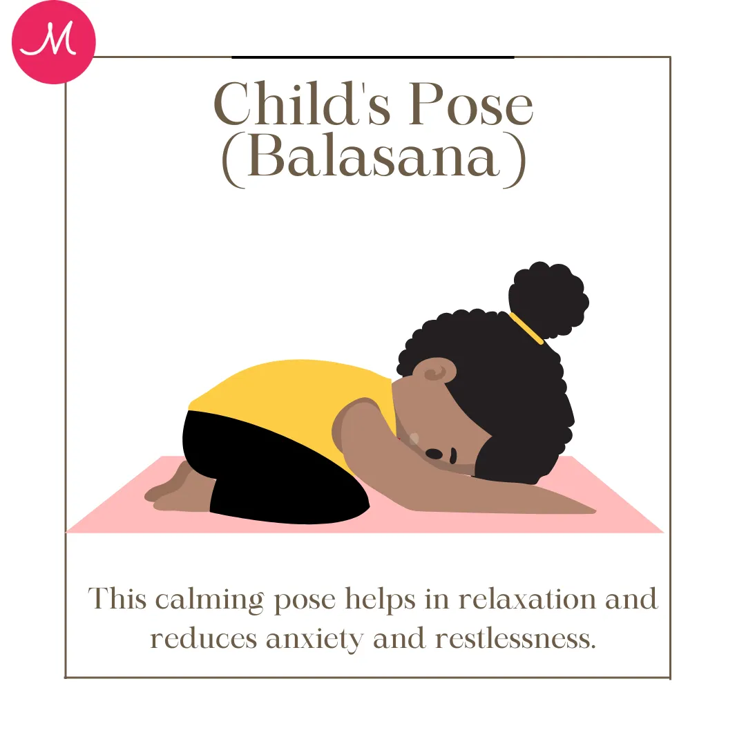 yoga kids child pose for anxiety and adhd