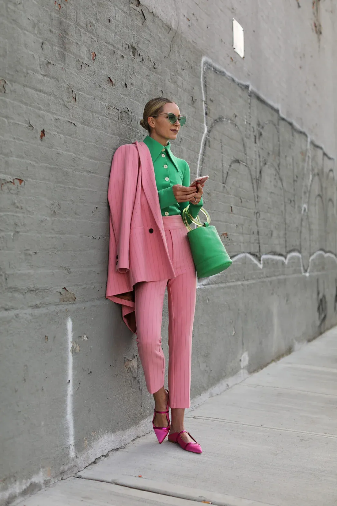 pink and green