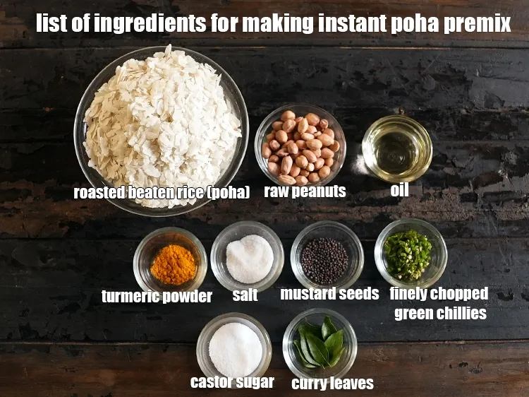 instant poha premix recipe | ready to eat poha mix | poha premix |