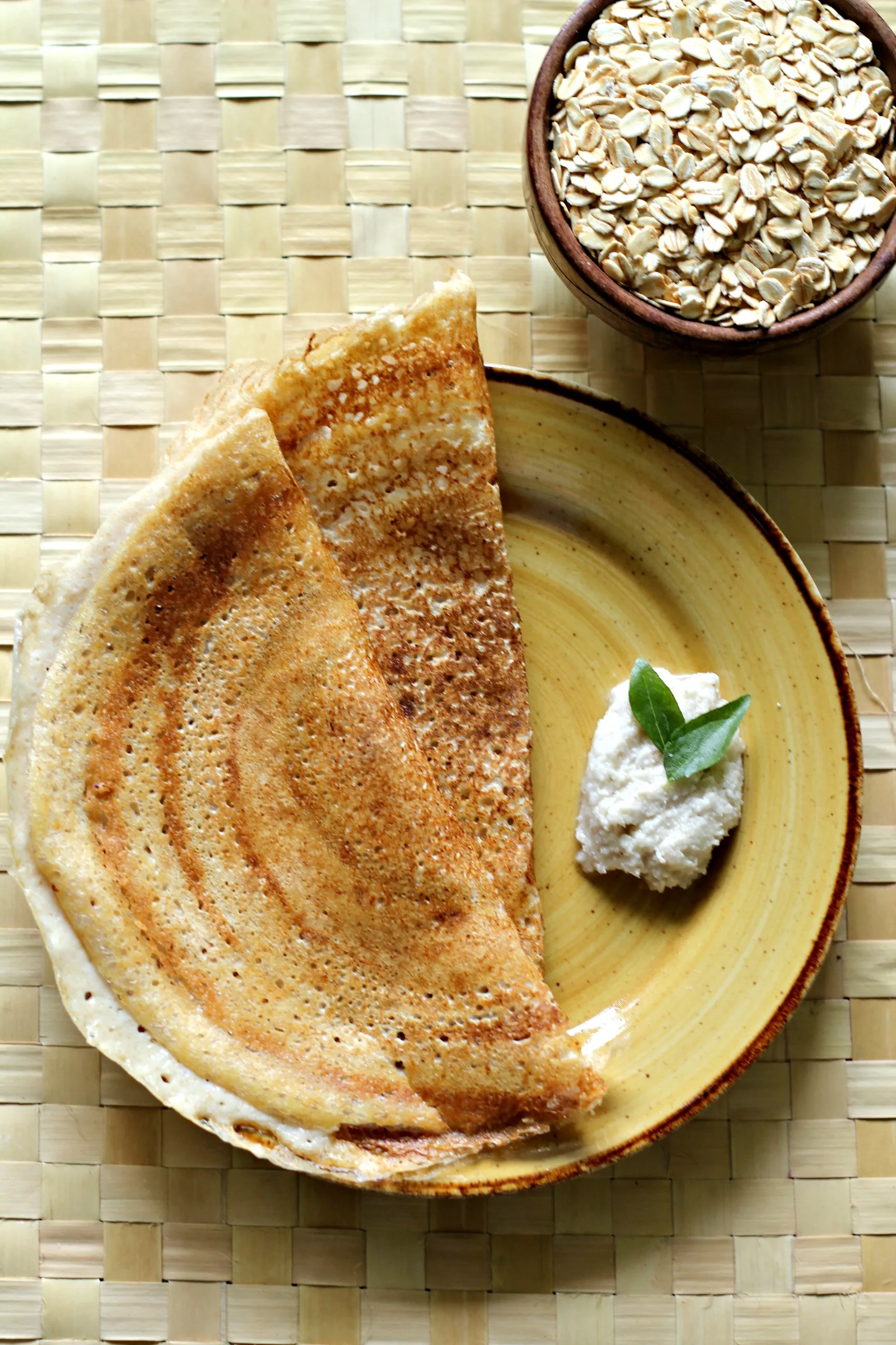 Oats Dosa - No Fermentation Required - Ruchik Randhap