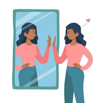 Woman Looking In Mirror Cartoon Images – Browse 2,597 Stock Photos,  Vectors, and Video | Adobe Stock