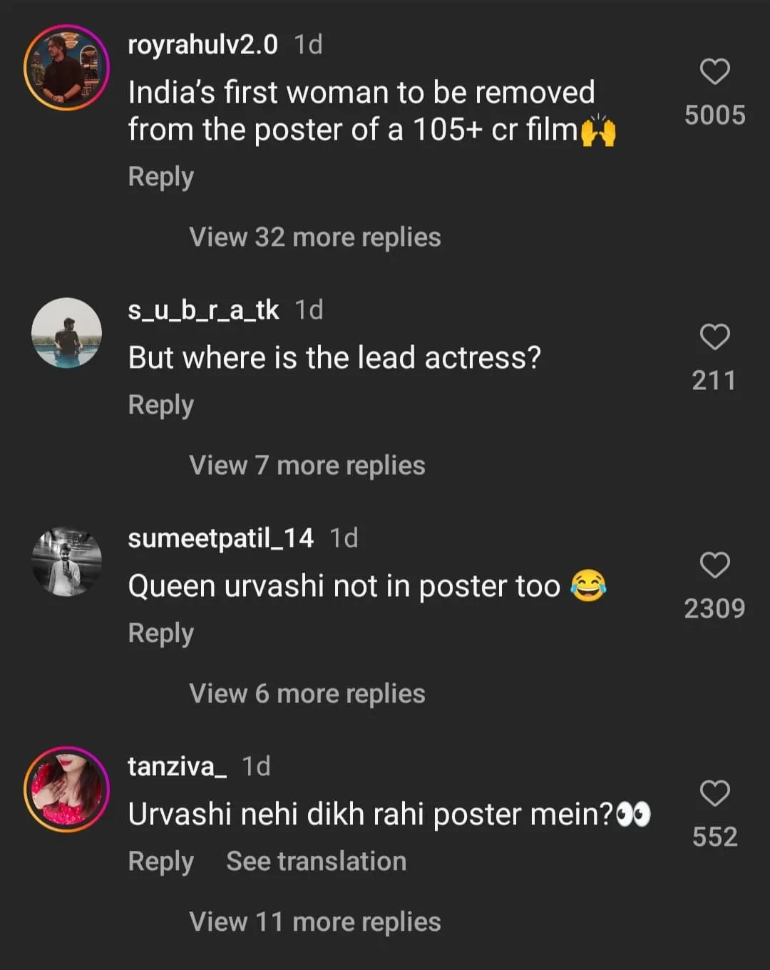 Urvashi Rautlea Troll