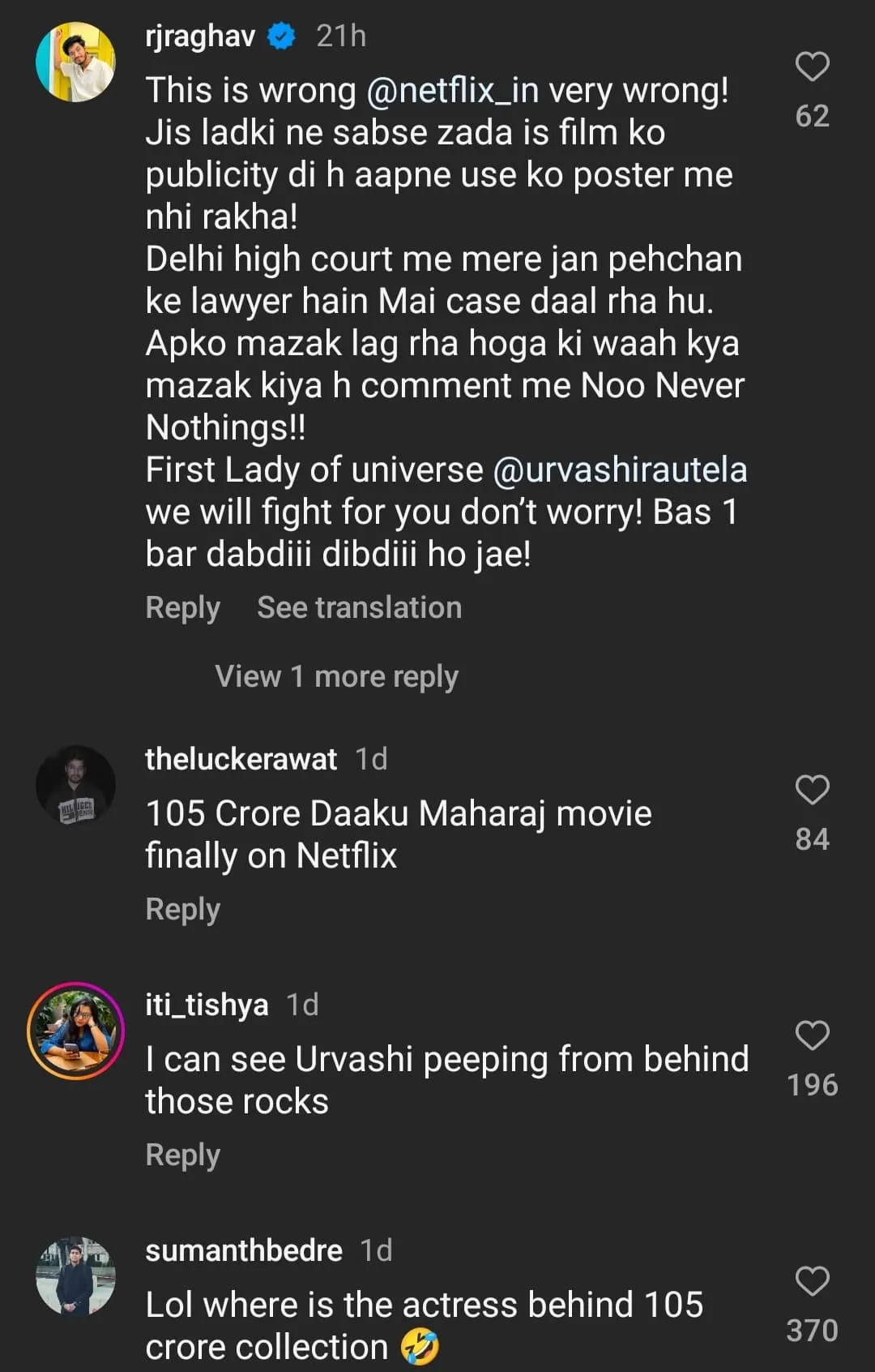 Urvashi Rautlea Troll