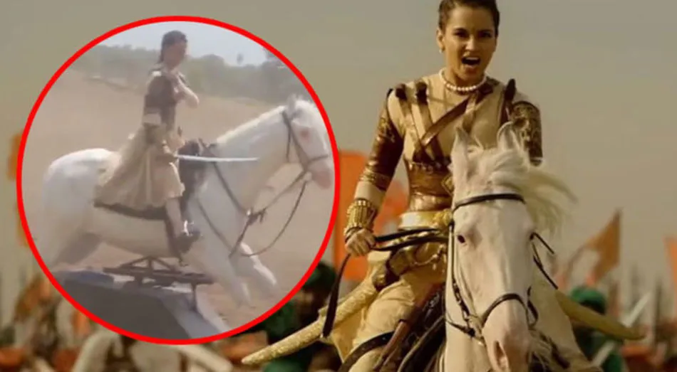 Kangana Ranaut Riding A Mechanical Horse
