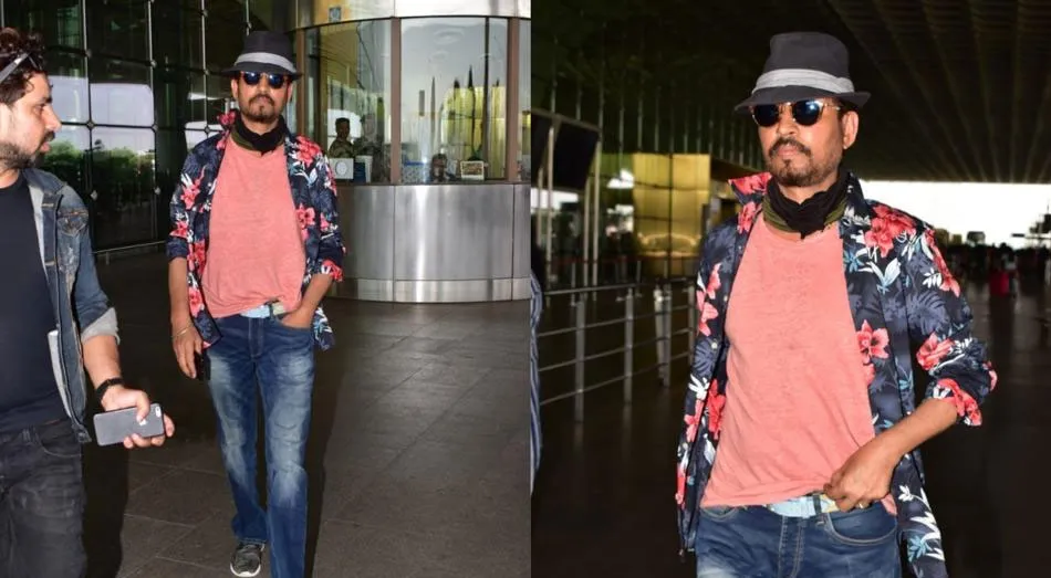 Irrfan Khan Looks Cool As A Cucumber At Mumbai Airport