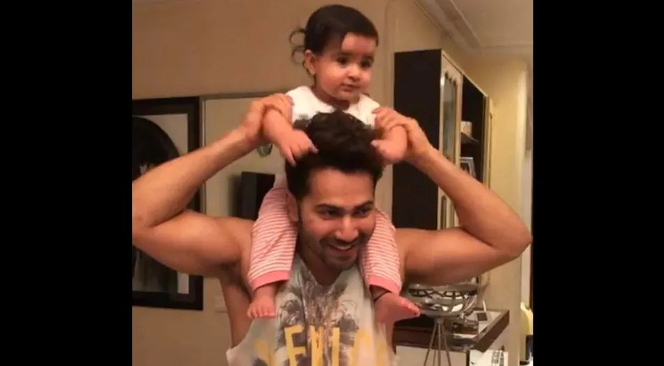 Varun Dhawan Playing With Niece