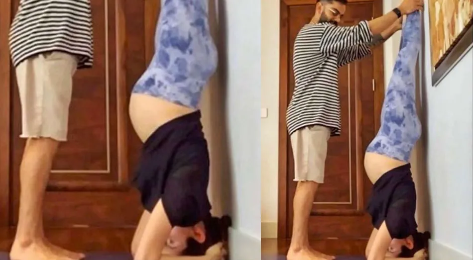 Pregnant Anushka Sharma Performs Headstand