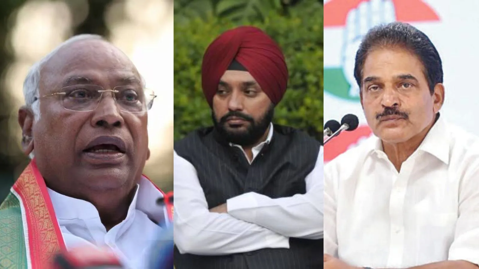 Mallikarjun Kharge Arvinder Singh Lovely KC Venugopal