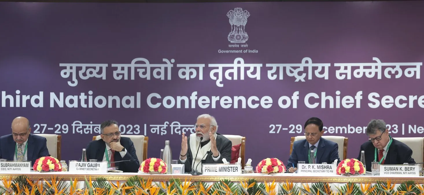 PM Modi chaired the third National Conference of Chief Secretaries
