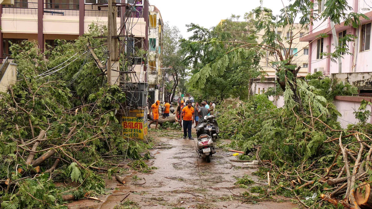 michaung landfall