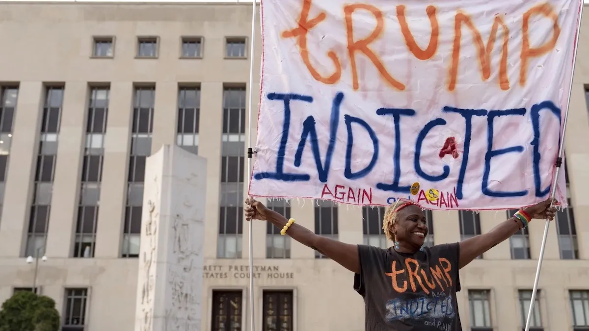 Donald Trump indicted banner