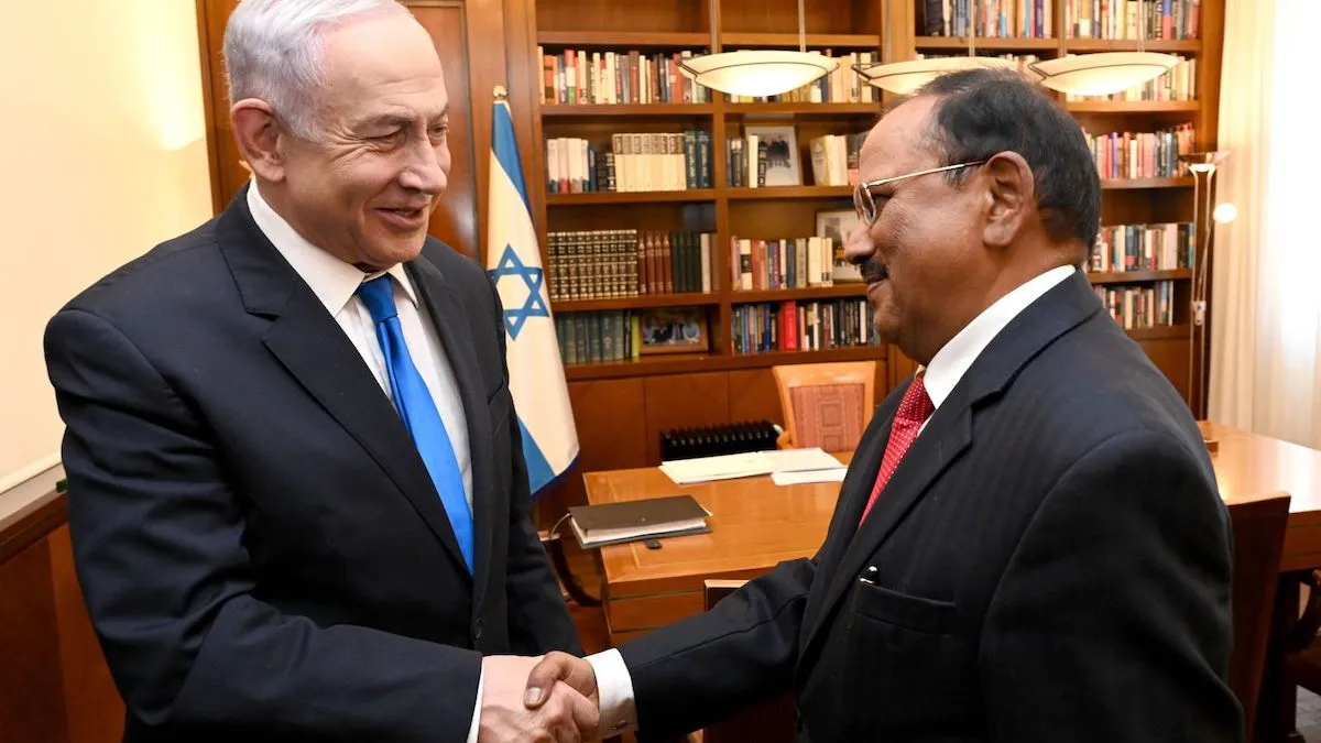 Benjamin Netanyahu and Ajit Doval