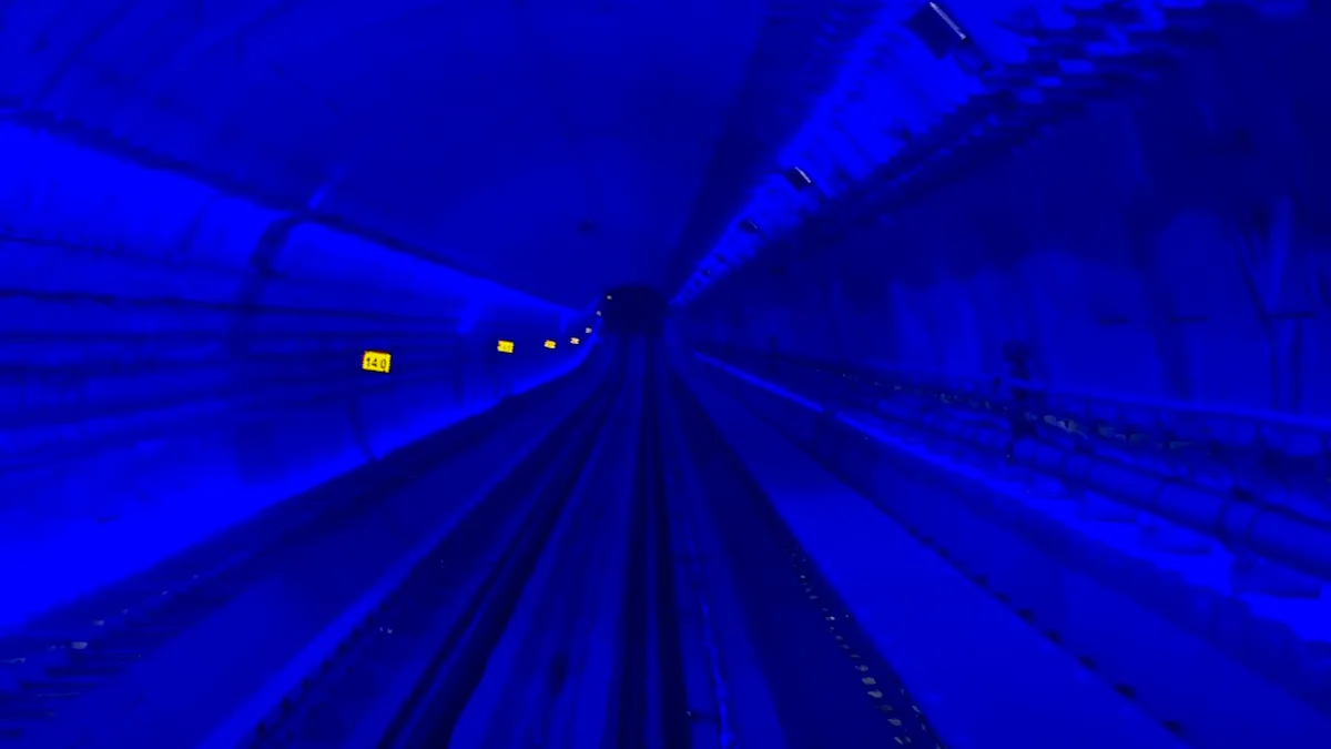 View of the India's first underwater metro train, in Kolkata, Tuesday, March 5, 2024.