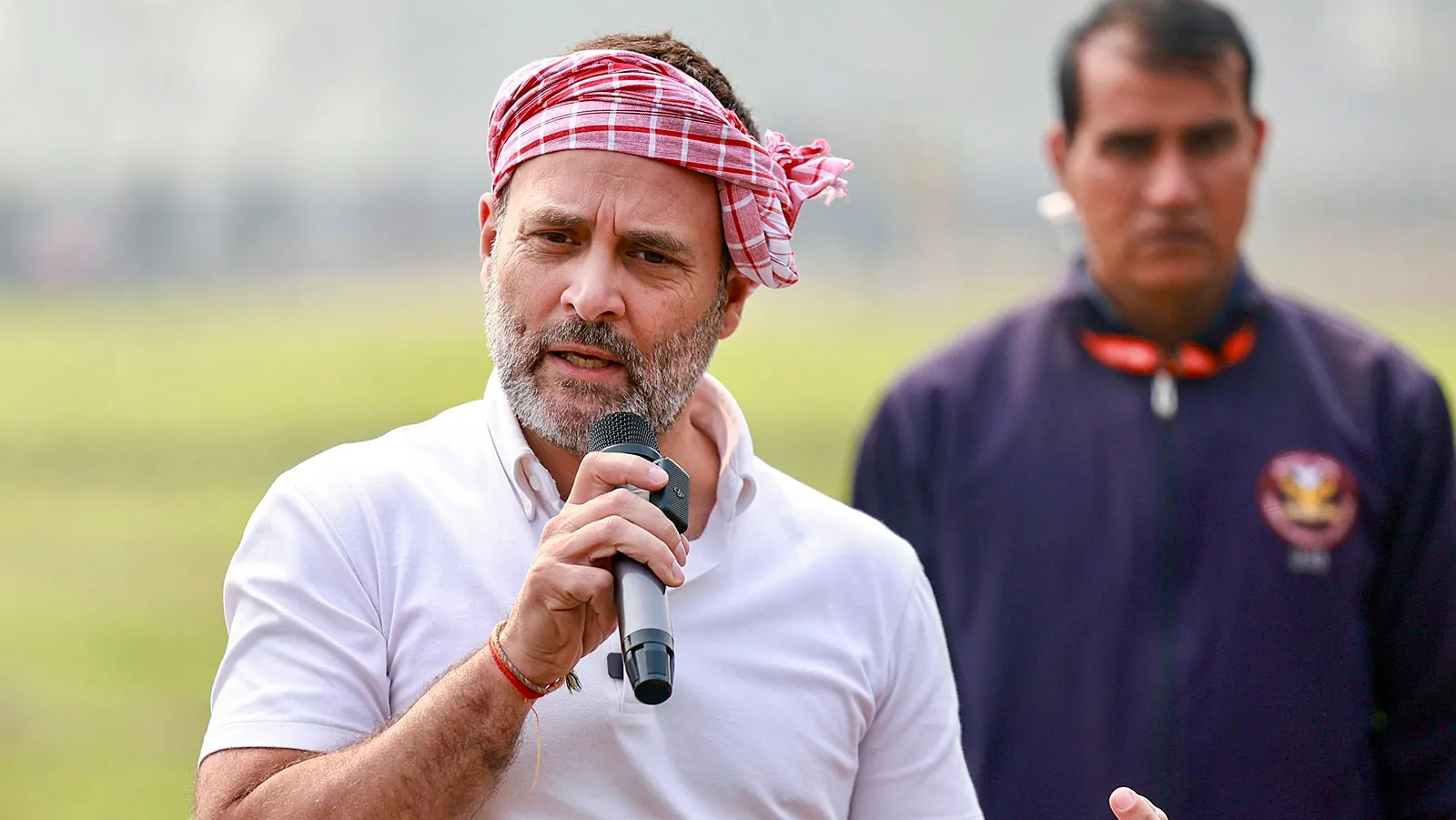 Congress leader Rahul Gandhi during the 'Bharat Jodo Nyaya Yatra', in Araria, Bihar