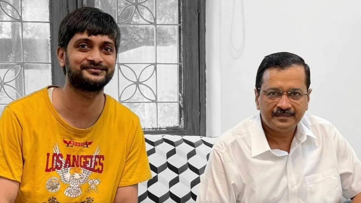 Nadeem Ali with Arvind Kejriwal