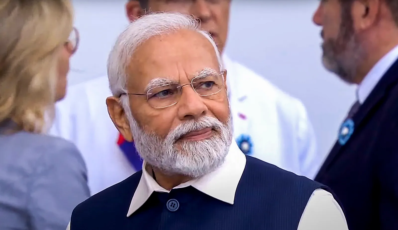 Prime Minister Narendra Modi during Bastille Day Parade, in Paris, France