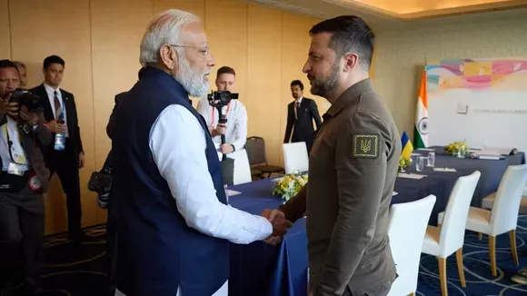 Narendra Modi Volodomyr Zelenskyy G7 Summit