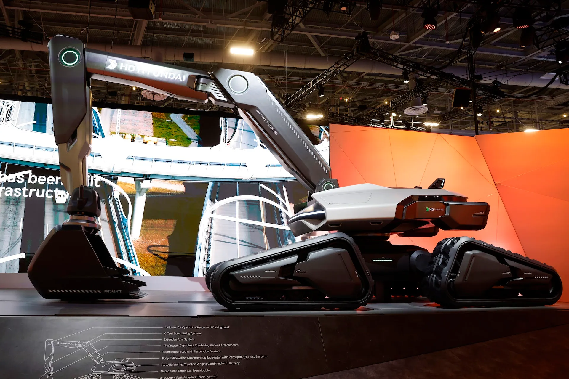 Excavator on display