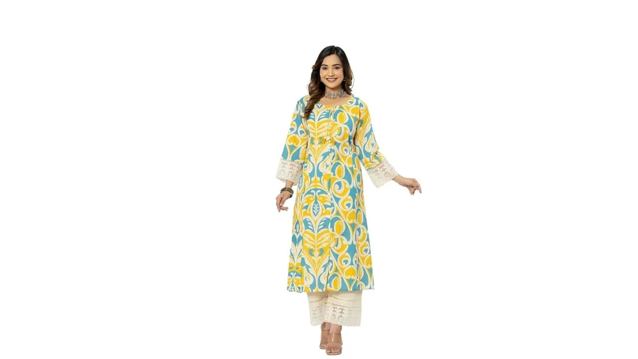 rytras Printed A-Line Kurta Set