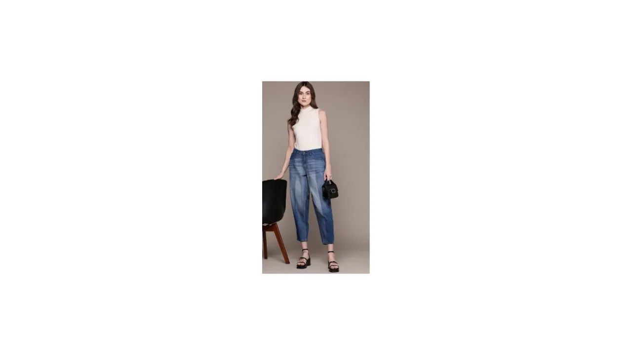 Moda Rapido Women Cropped Mom Jeans