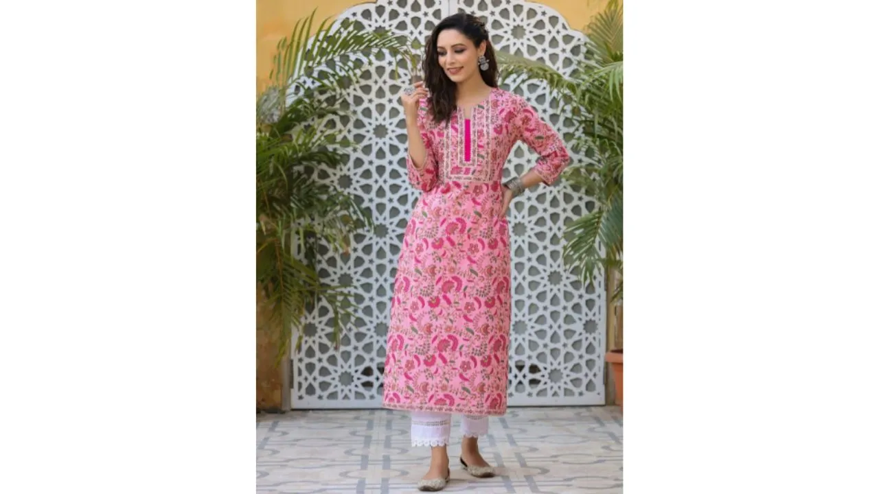 Rain & Rainbow Calf-Length Kurta 