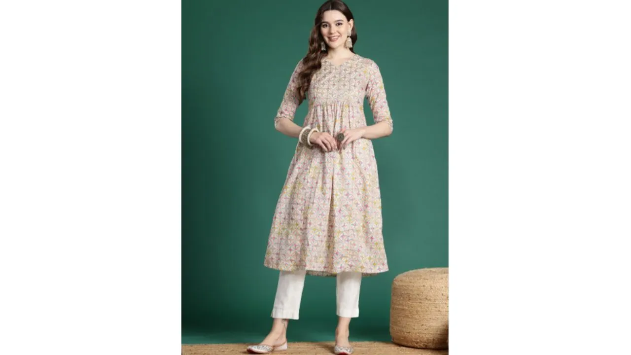 Sangria Floral Printed Kurta