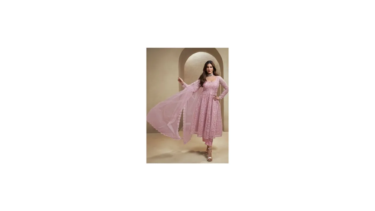 Inddus Embroidered Kurta with Trousers & With Dupatta