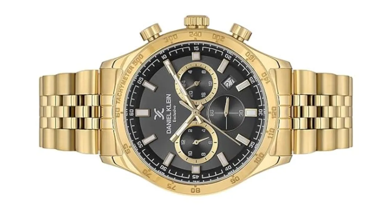 Daniel Klein Black Exclusive Men Watch with Metallic Strap