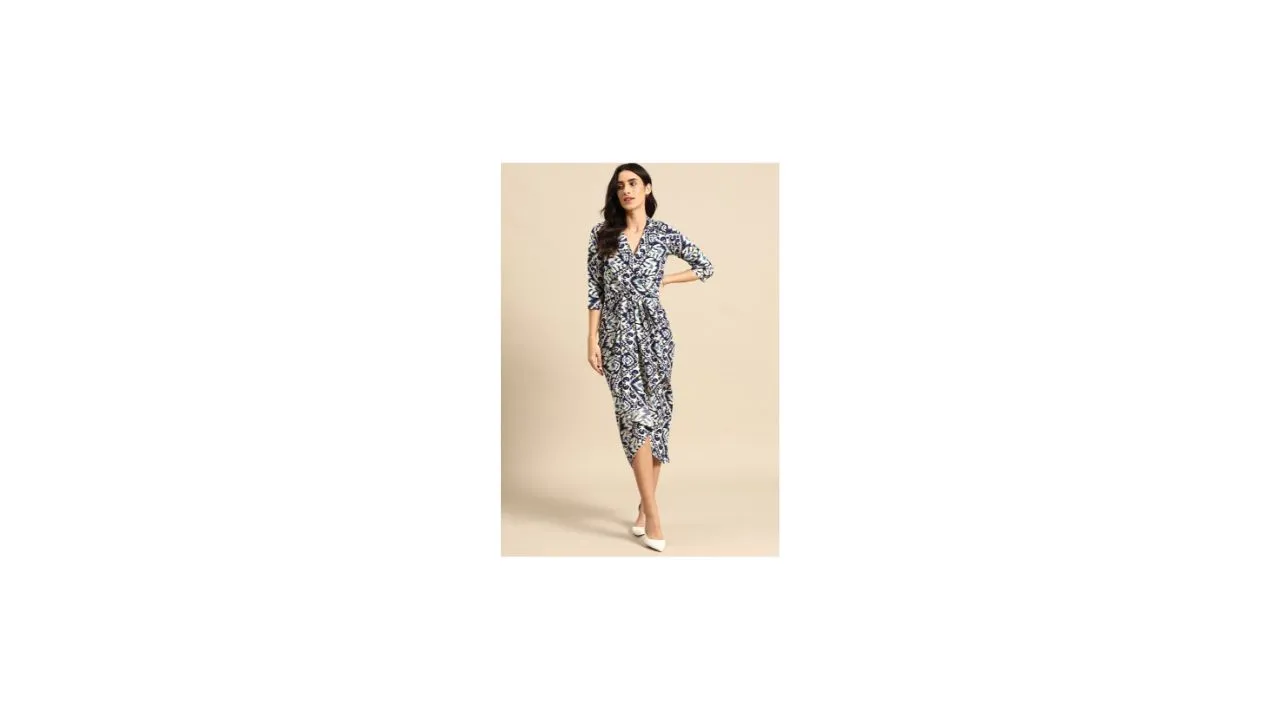 MABISH by Sonal Jain Ethnic Wrap Midi Dress