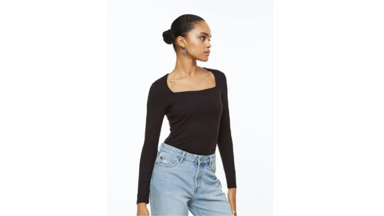 H&M Long-sleeved Jersey Top
