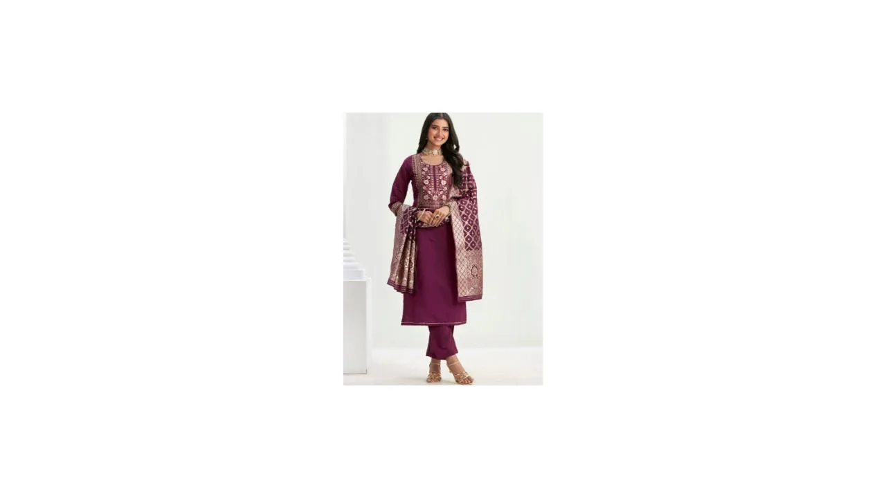 Sangria Straight Zari Kurta Sets