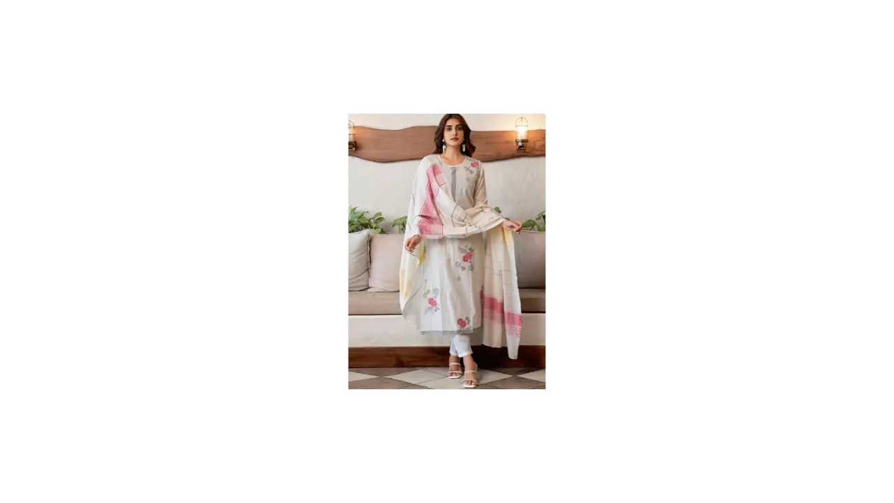 KALINI Kurta with Trousers & Dupatta