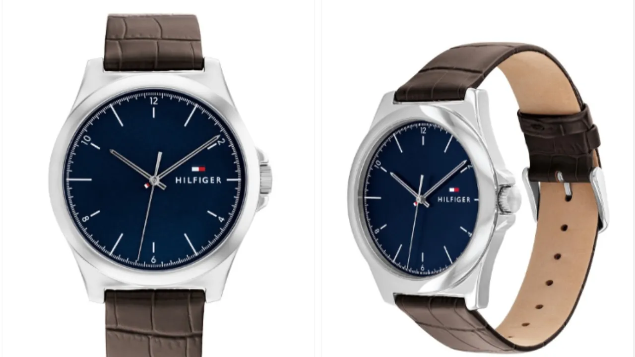 Tommy Hilfiger Men Solid Dial & Leather Textured Strap Analogue Watch 