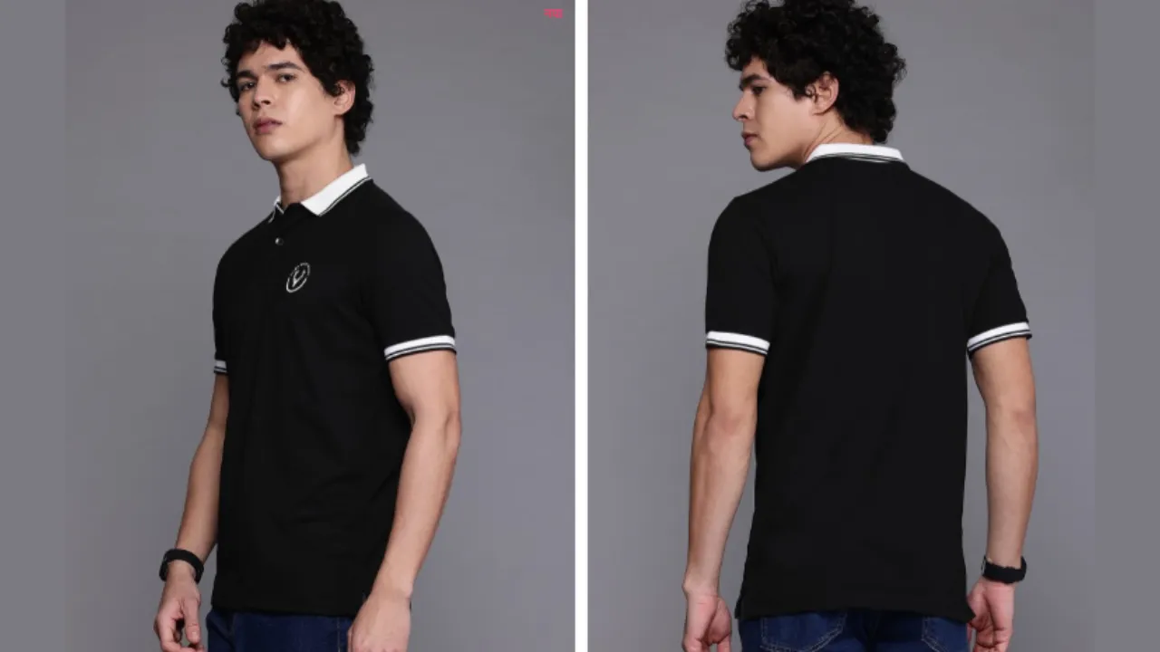 Allen Solly Solid Polo Collar T-shirt with Contrast Collar