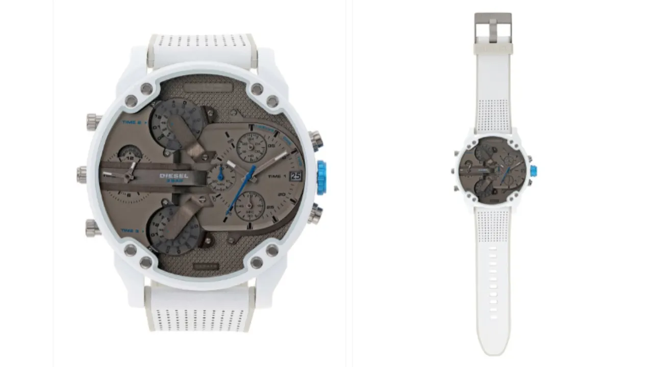 DIESEL Men Diesel Mr. Daddy 2.0 Leather Straps Analogue Watch DZ7419