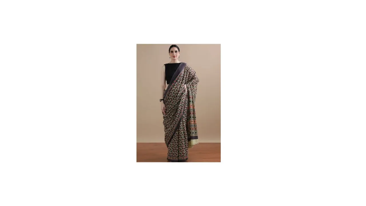 Jaipur Kurti Floral Pure Cotton Sare