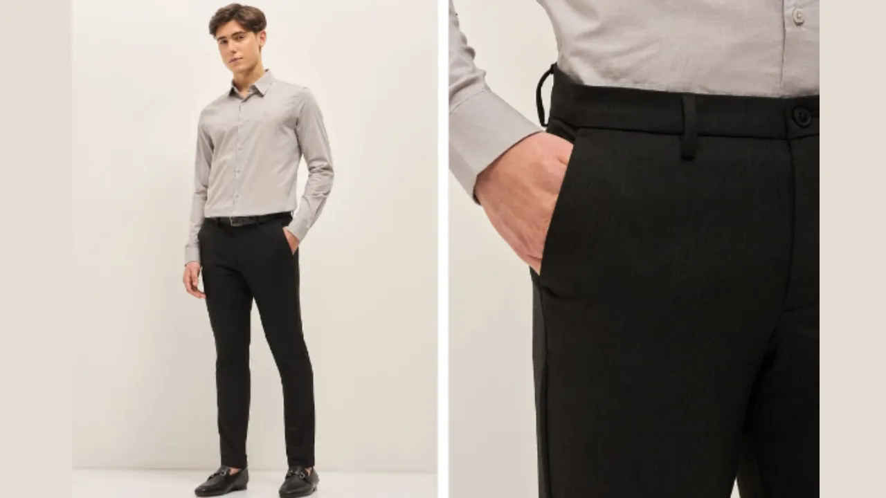 THE BEAR HOUSE Men Slim Fit Formal Trousers