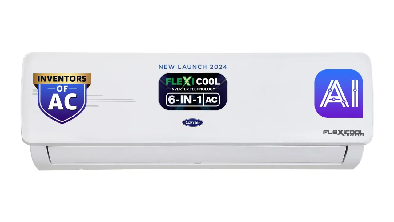Carrier 1.5 Ton 3 Star AI Flexicool Inverter Split AC