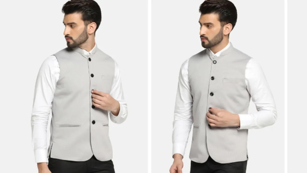 TAHVO Men Grey Nehru Jackets 
