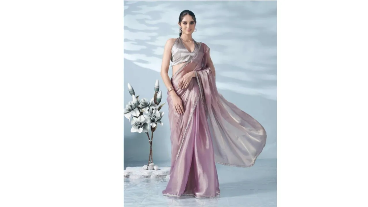Tikhi Imli Sequinned Satin Saree