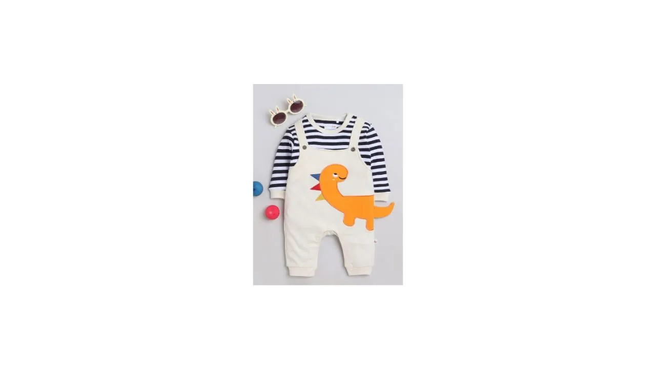 BUMZEE Infants Boys Printed Pure Cotton Romper