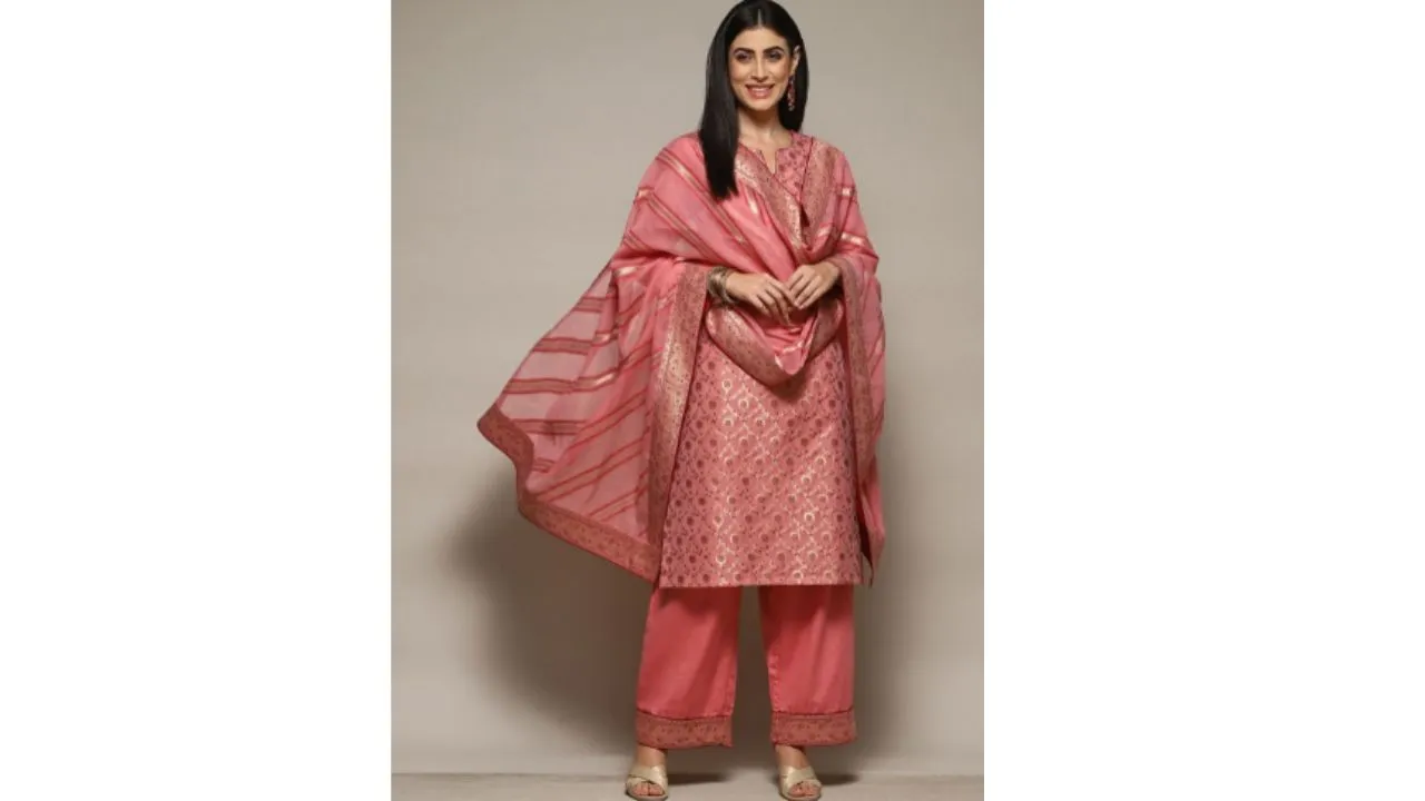Biba Pure Cotton Kurta with Palazzos 