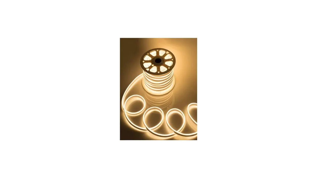 SPARK WORLD Yellow Striped String Lights