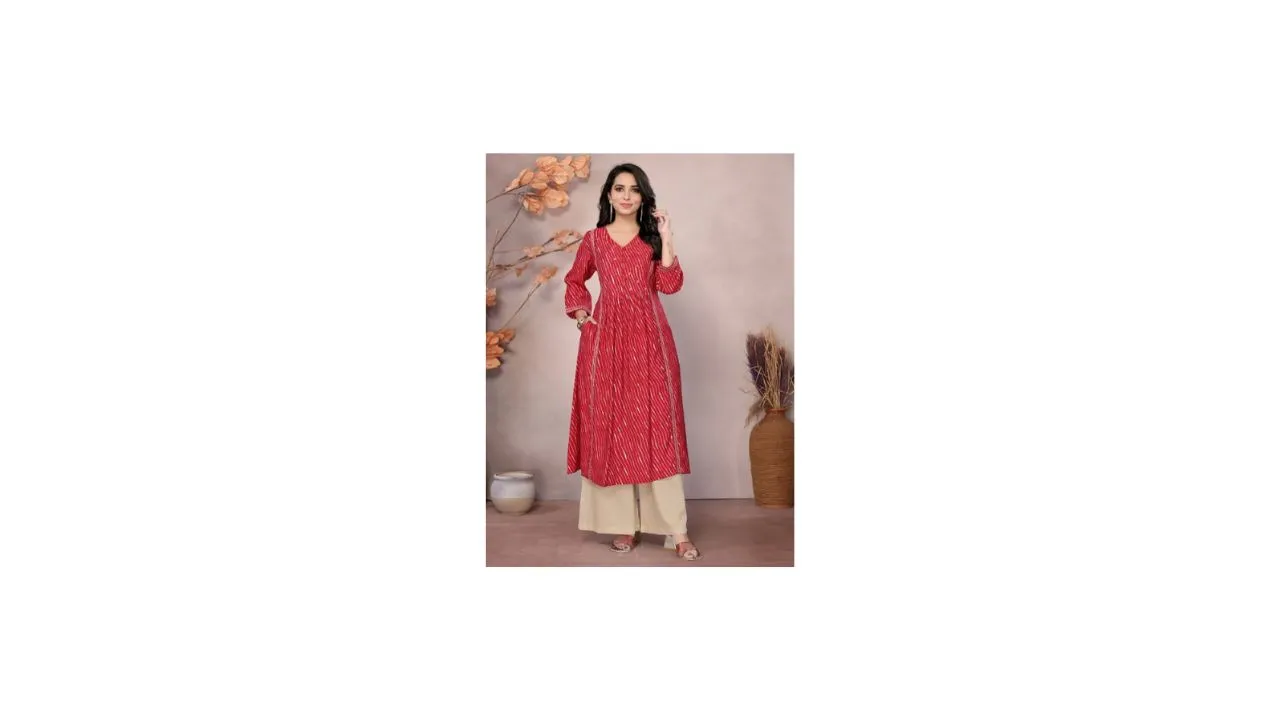 Rangita Women Chanderi Silk Anarkali Kurta