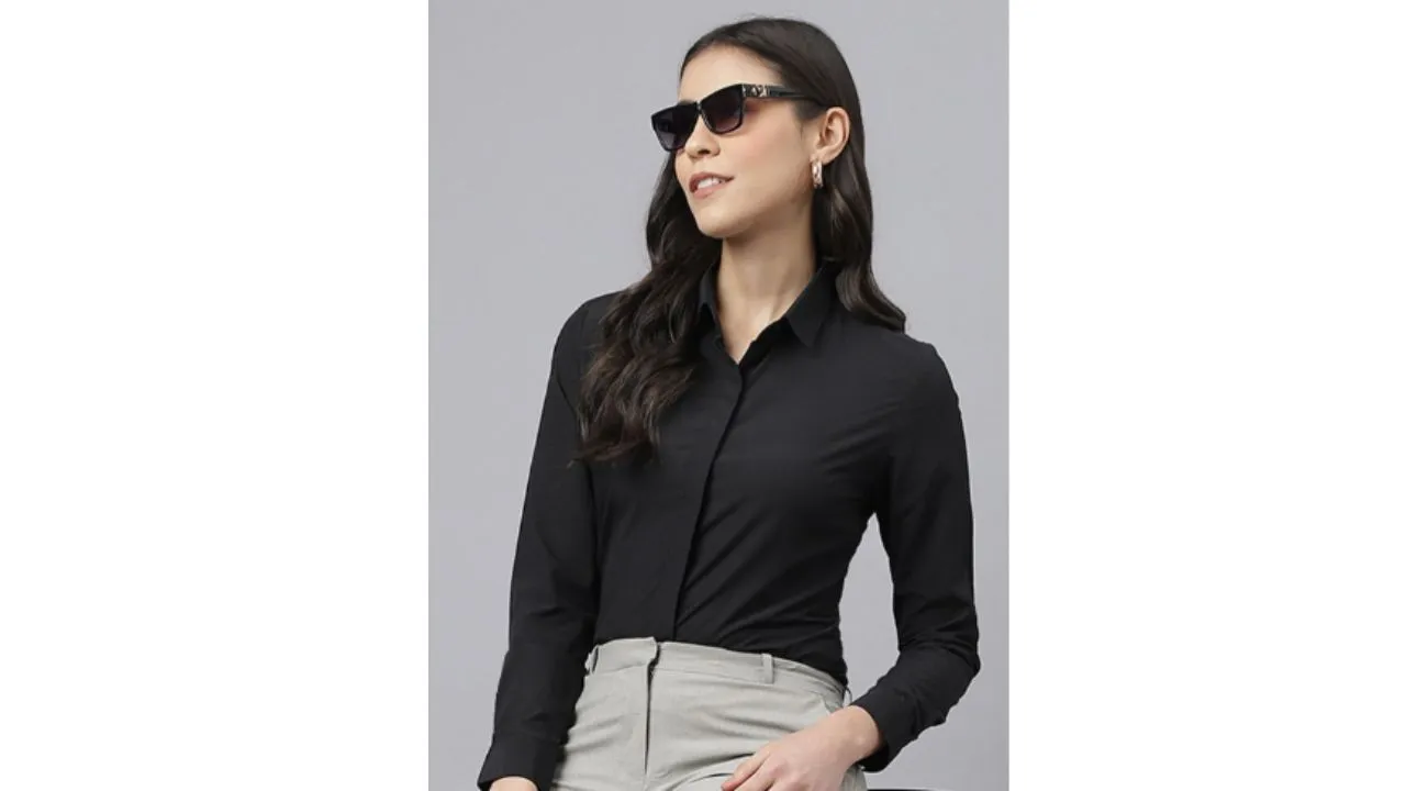 English Navy Women Formal Shirt