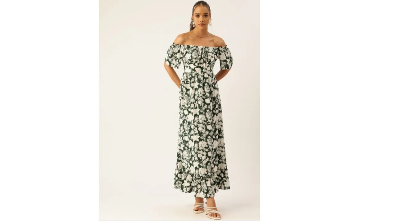 bebe Dose of Vitamin Floral Printed Maxi Dress