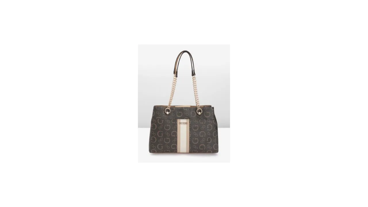 GUESS Printed Structured Shoulder Bag