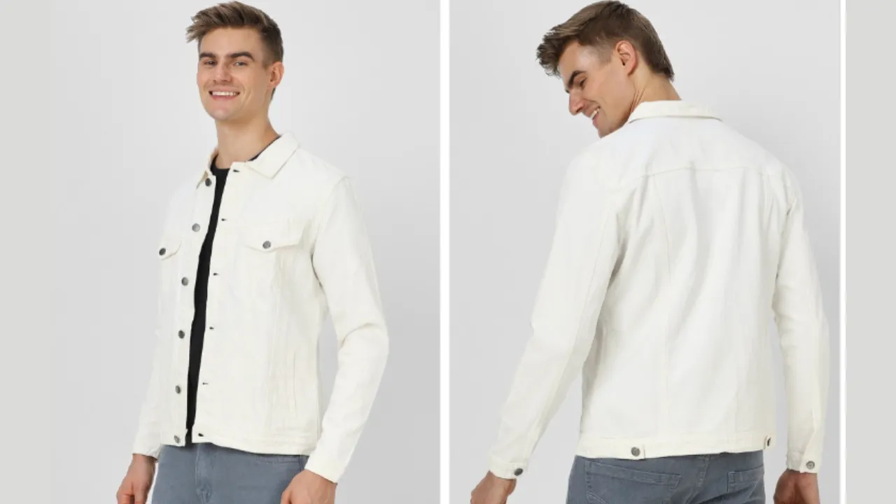 Urbano Fashion Men Regular Fit Washed Full Sleeve Denim Jacket